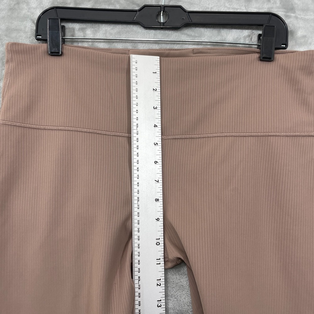 Lululemon Wunder Train High-Rise Ribbed Tight 28" Size 14 LW5GN4S Tan Brown - Picture 6 of 9